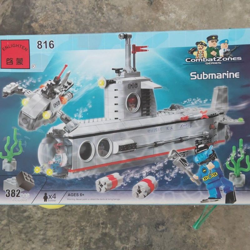 Military lego army Submarine sub Shopee Malaysia