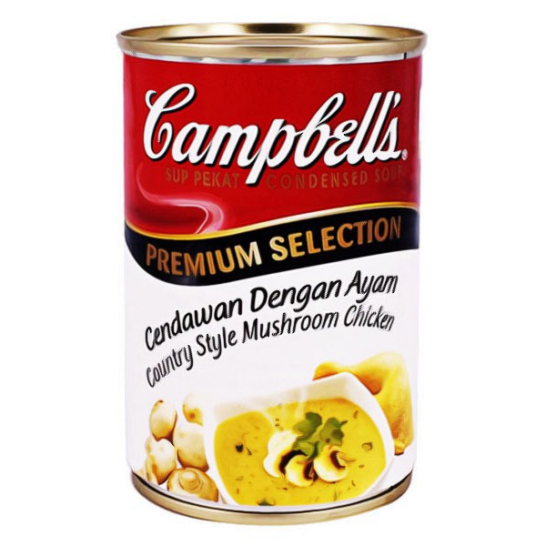 Canned Campbell S Condensed Soup Premium Selection Country Style Mushroom Chicken 300g Ratatoo