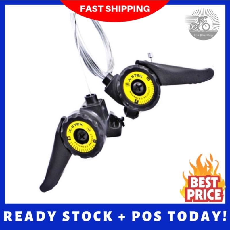 Bicycle Gear Shifter & Cable Set Gear Tangan Set Basikal (F&R