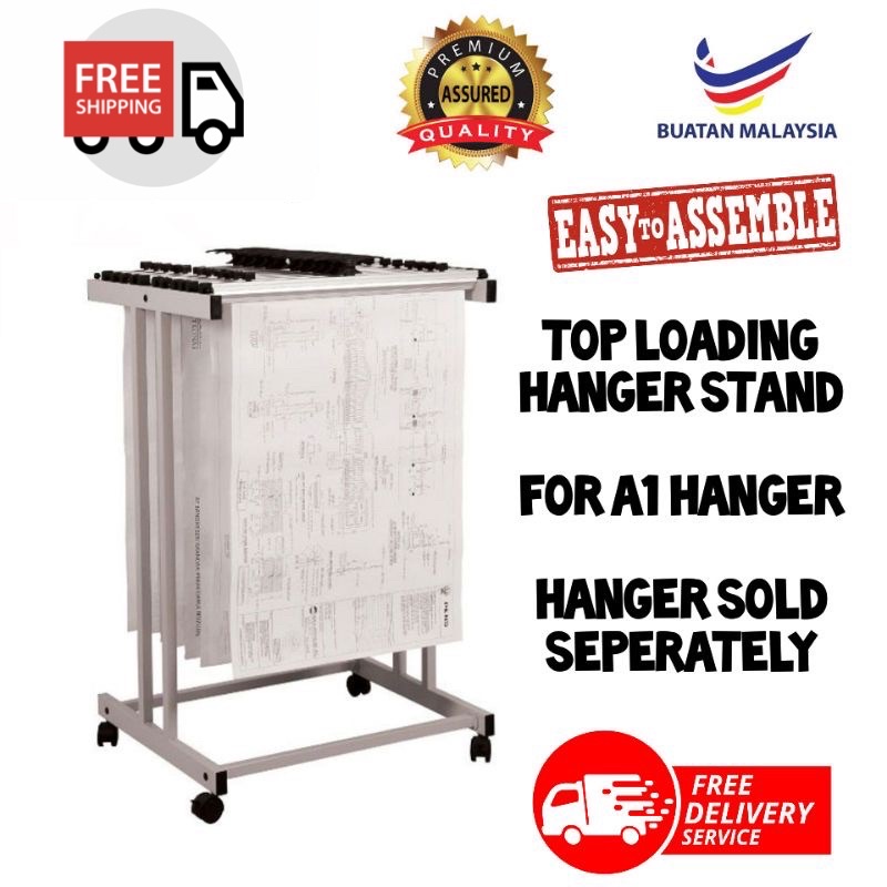  Rak Penyangkut Pelan Berkualiti /Plan Hanger Stand PHS199 [Top Loading Motiv 