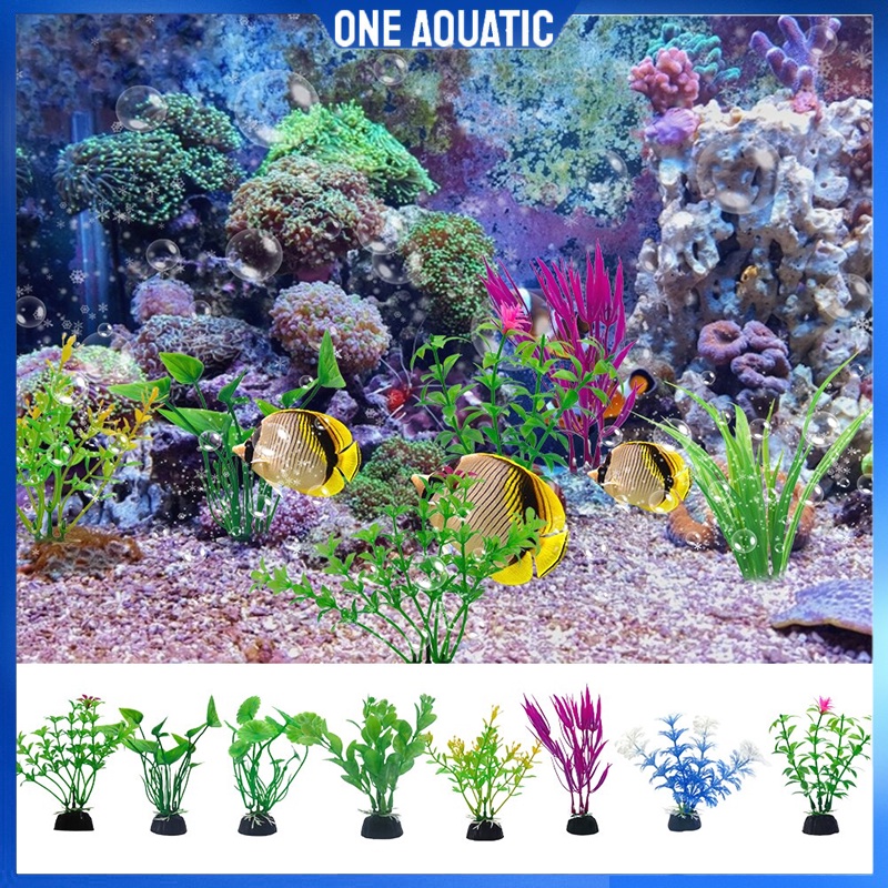 Aquarium Aquatic Plants Fish Tank Decorative Landscaping PVC Artificial