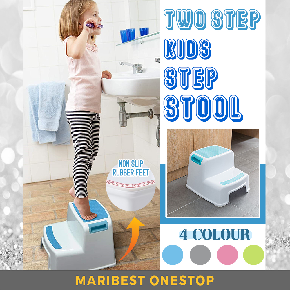 3518 2 STEP KIDS STEP CHAIR STEP STOOL LADDER POTTY TRAINING STAIR ...