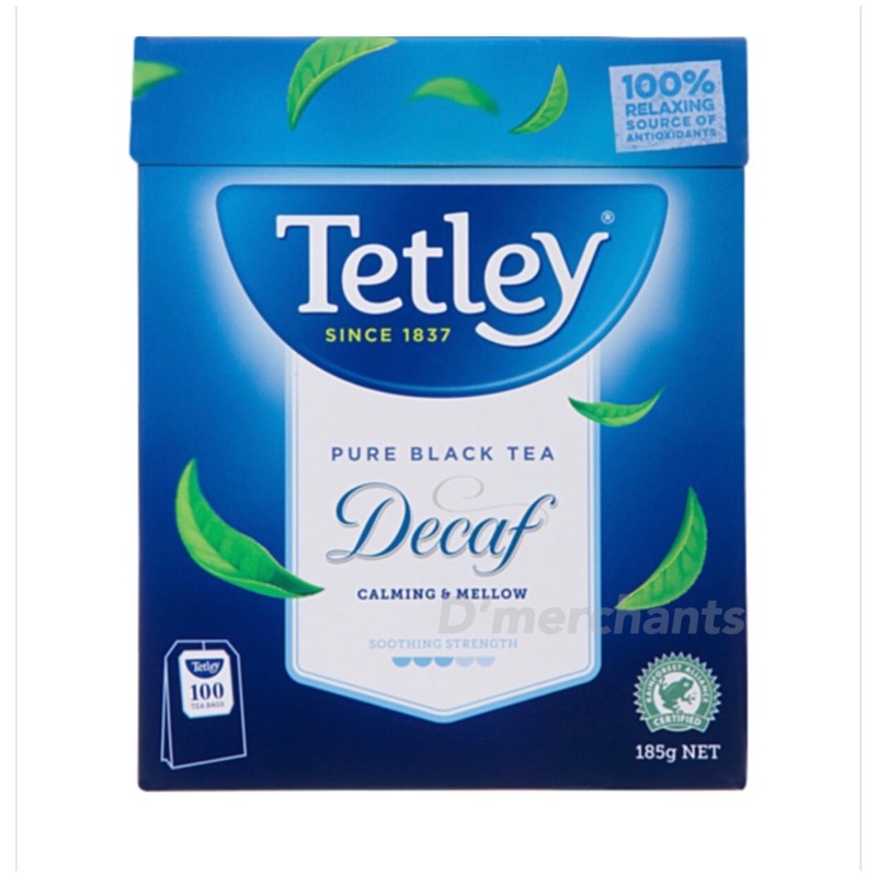 Australia Tetley Decaffeinated Black Tea 100 bags 185g Shopee Malaysia
