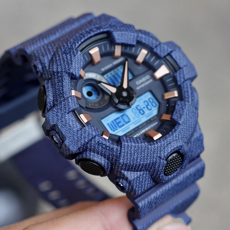 Watch - Casio G SHOCK DENIM GA700DE-2A - ORIGINAL | Shopee Malaysia