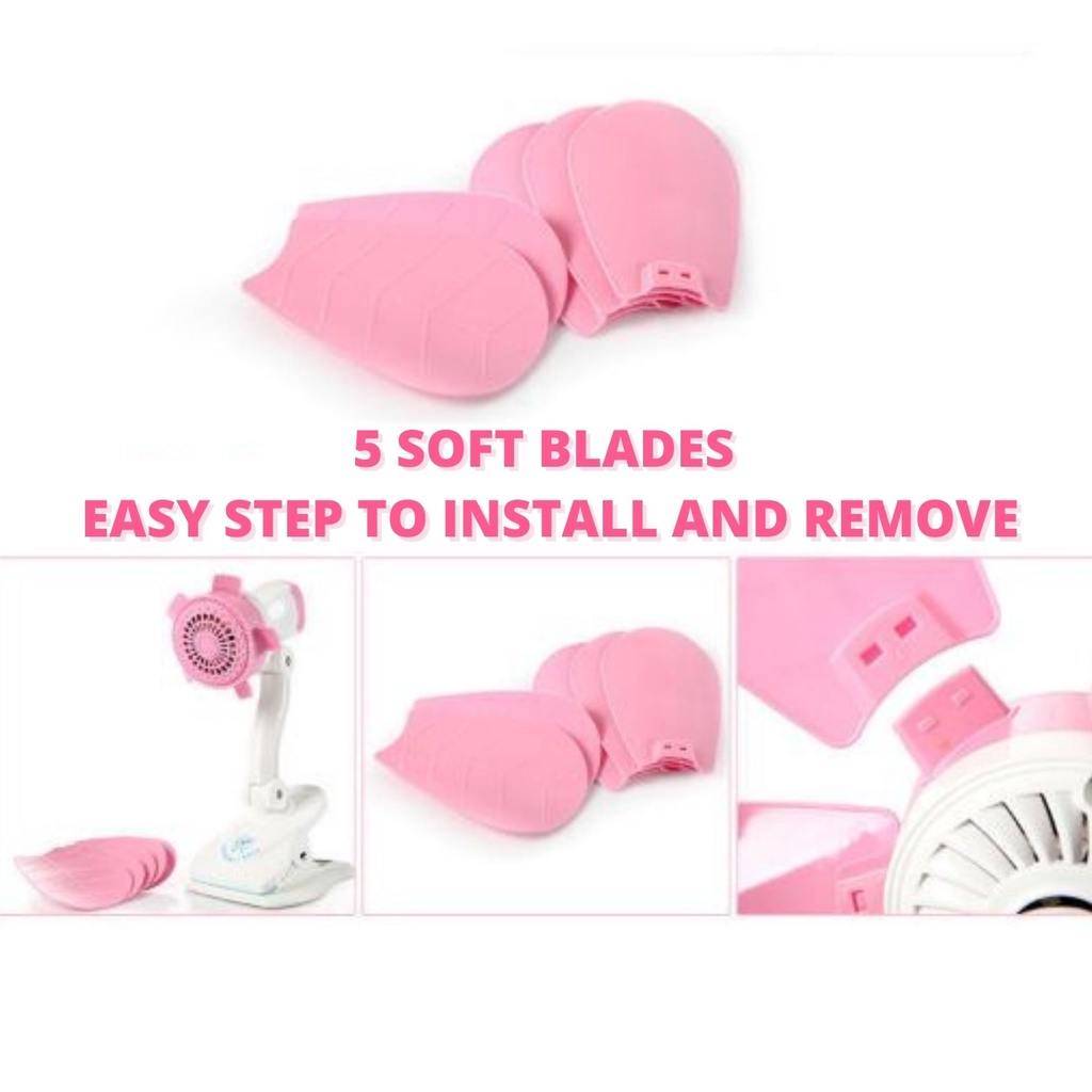 Mini Cooling Fan 5 Soft Blades 220V Table/Desk Clipping Fan 180 ...