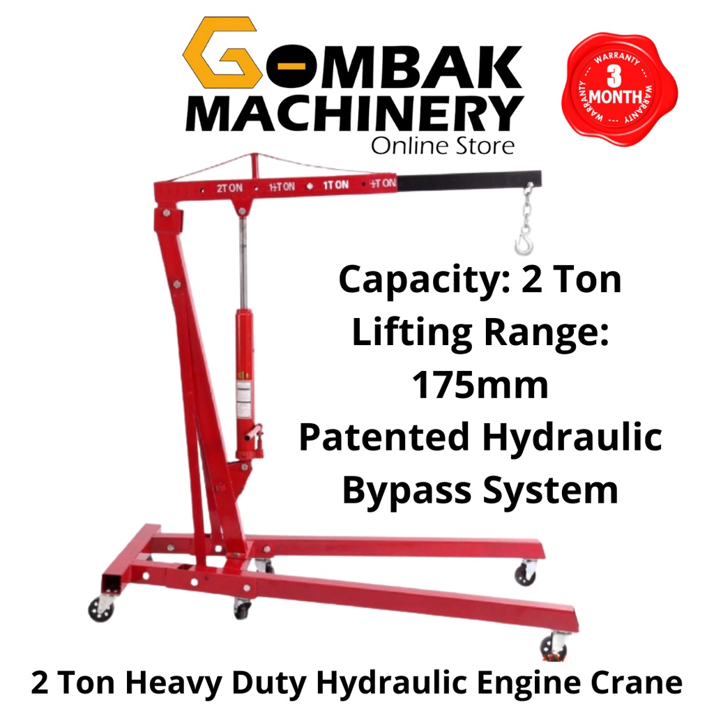 2 Ton Heavy Duty Hydraulic Engine Crane 3 Months Warranty Shopee