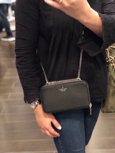 Kate spade connie double zip chain crossbody sale