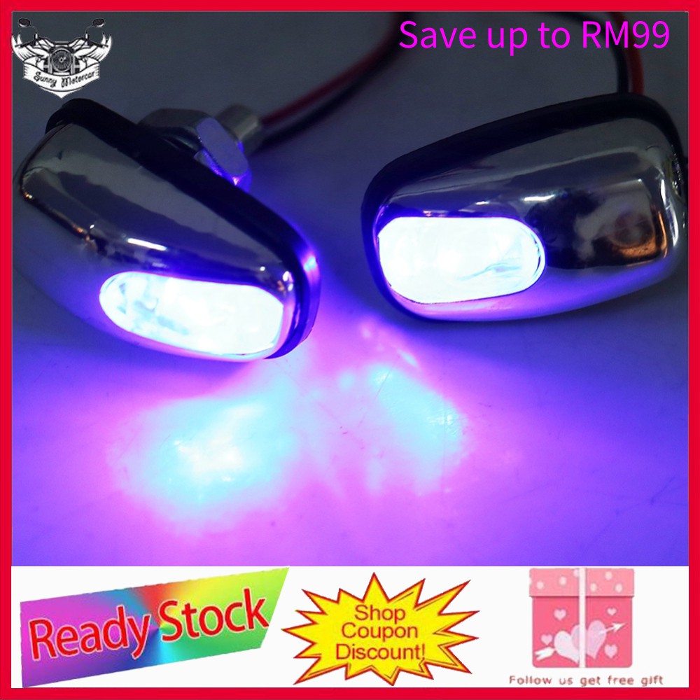 2pcs Car LED Light Wiper Hood Windshield Water Spray Nozzle Washer Lamp ...