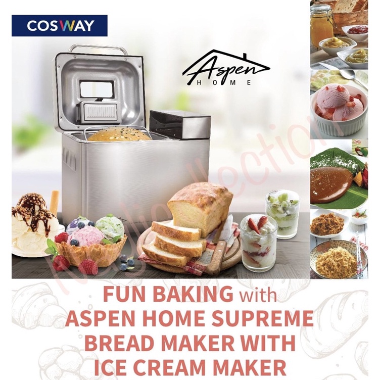 Bread Maker with Ice Cream Maker Aspen Home Supreme Cosway Mesin