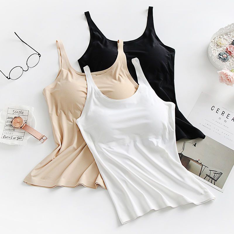 Women Padded Ice Silk Singlet Top Premium Quality | Shopee Malaysia