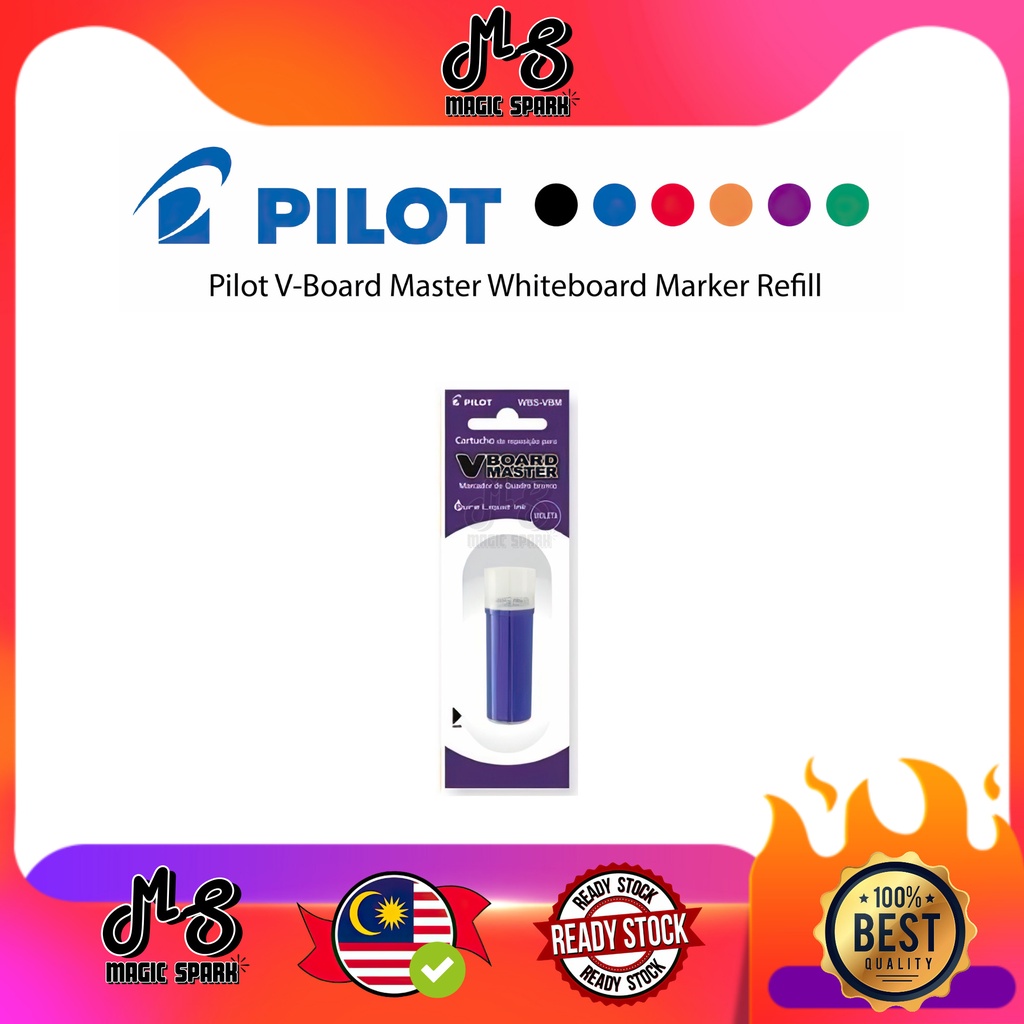 PILOT V-BOARD MASTER WHITEBOARD MARKER INK CARTRIDGE ( WBS-VBM ...