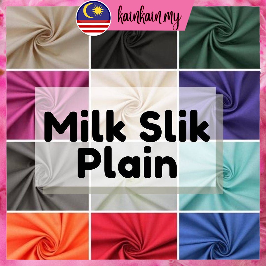 🌸 Kain Knit Milk Silk Fabric Plain Colour Shopee Malaysia 8440