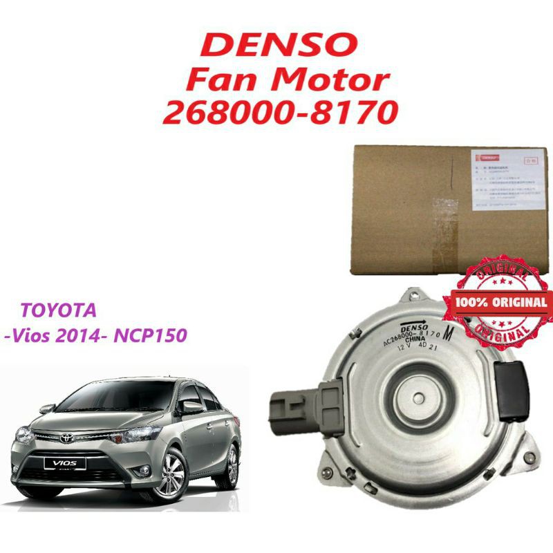 🚗TOYOTA VIOS 2014(NCP150) 💢💢💢ORIGINAL Denso Radiator Fan Motor 👆🏼OFFER ...