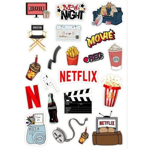 HP NETFLIX aesthetic sticker pack for laptop cellphone custom ...