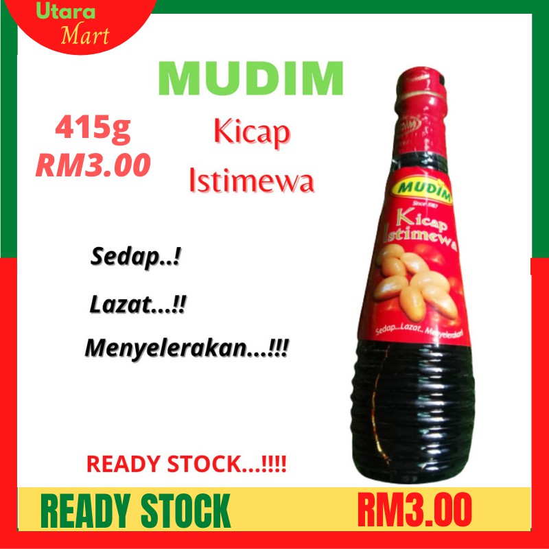 Kicap Istimewa MUDIM 🔥415gram🔥READY STOCK🔥Tak SedapTak Jual🔥 | Shopee ...