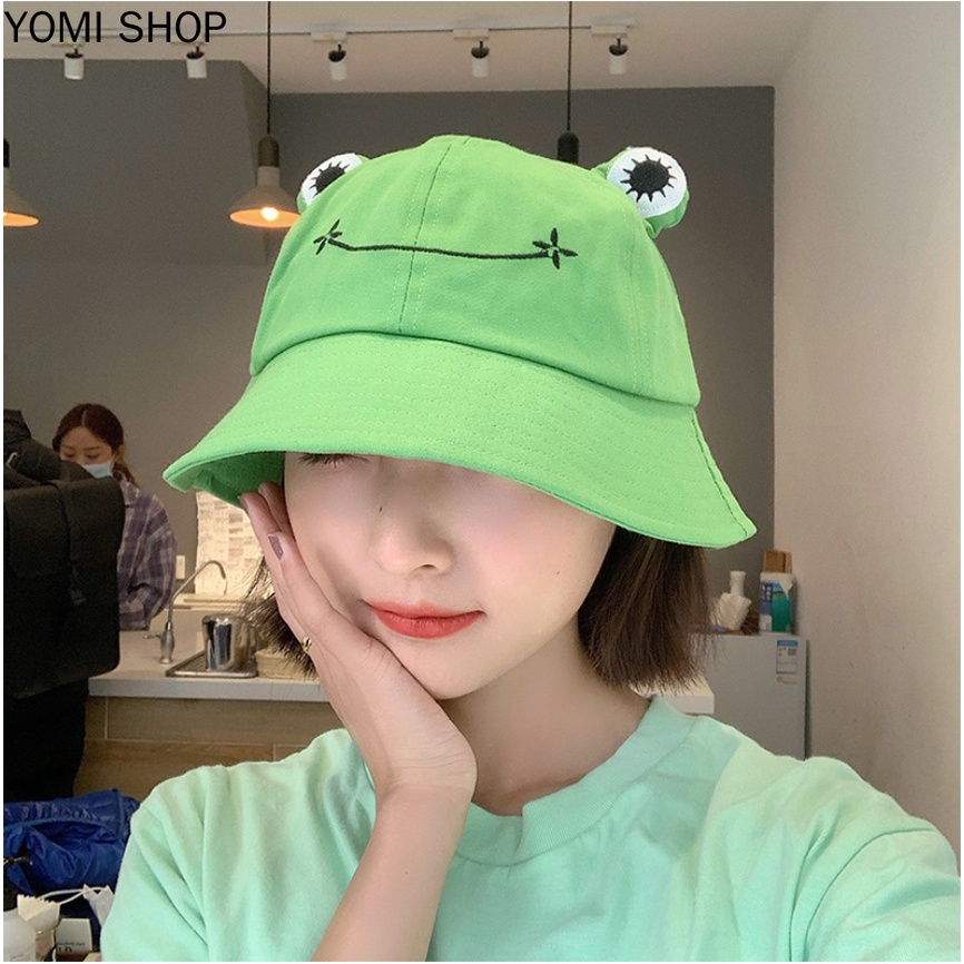 YOMI Ins Fisherman Hat New Cute Cartoon Frog Basin Hat Korean Fashion ...