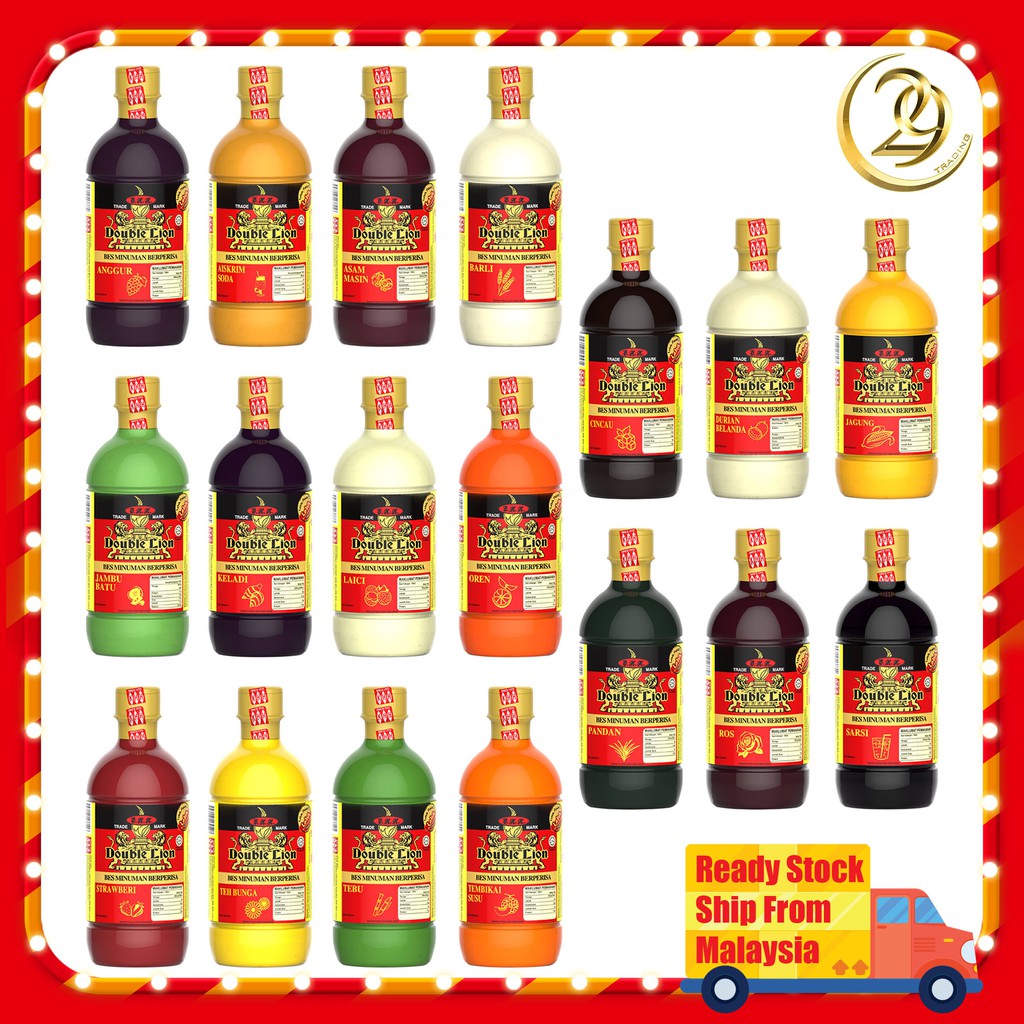 DOUBLE LION FLAVOURED CORDIAL / CONCENTRATE 495ML | Shopee Malaysia