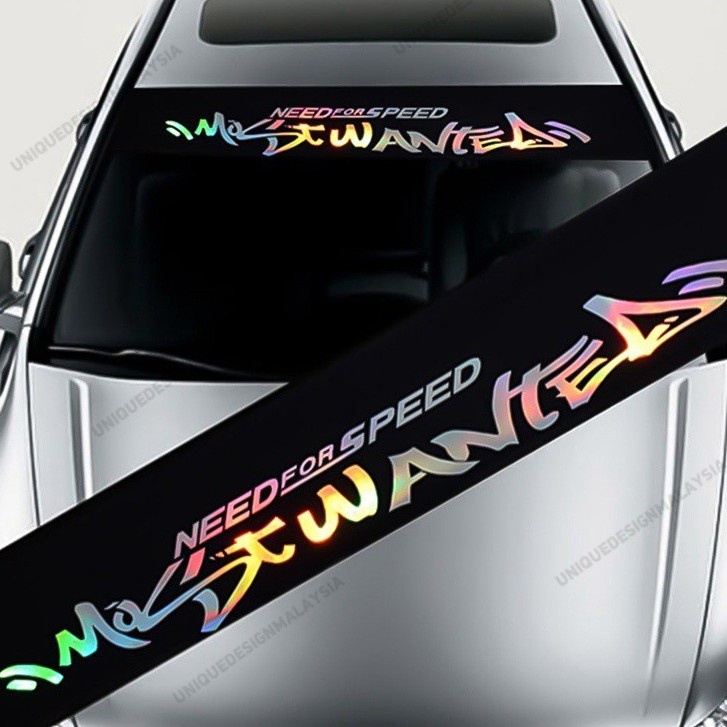 New Laser Reflective Letters Car Front Window Windshield Decal Stickers ...