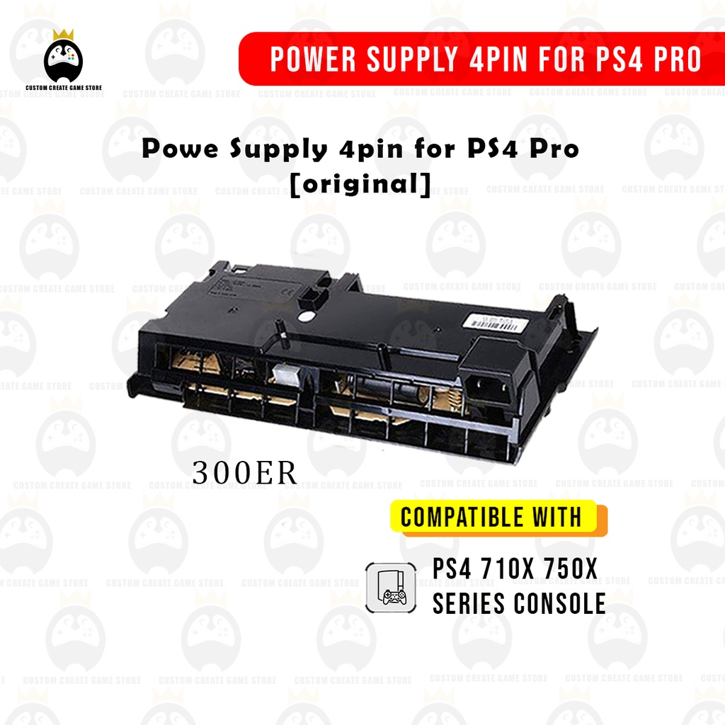 Replacement Power Cord For PS4 Pro (ADP-300CR / ADP-300ER Power Supply) - New Aftermarket