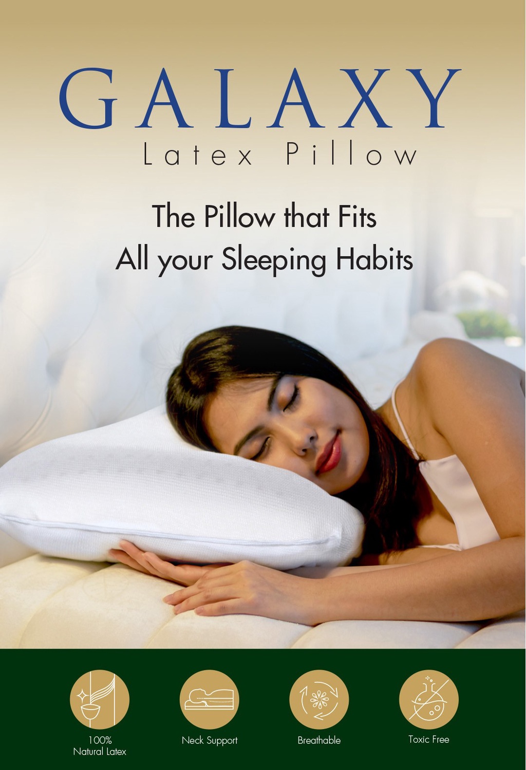 Getha Galaxy Pure Natural Latex Pillow Shopee Malaysia