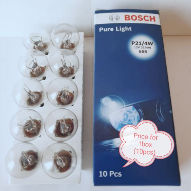 Bosch Original Car Pure Light Bulb (1016) P21/4w 12v 21/4w BAZ15d (2pin)