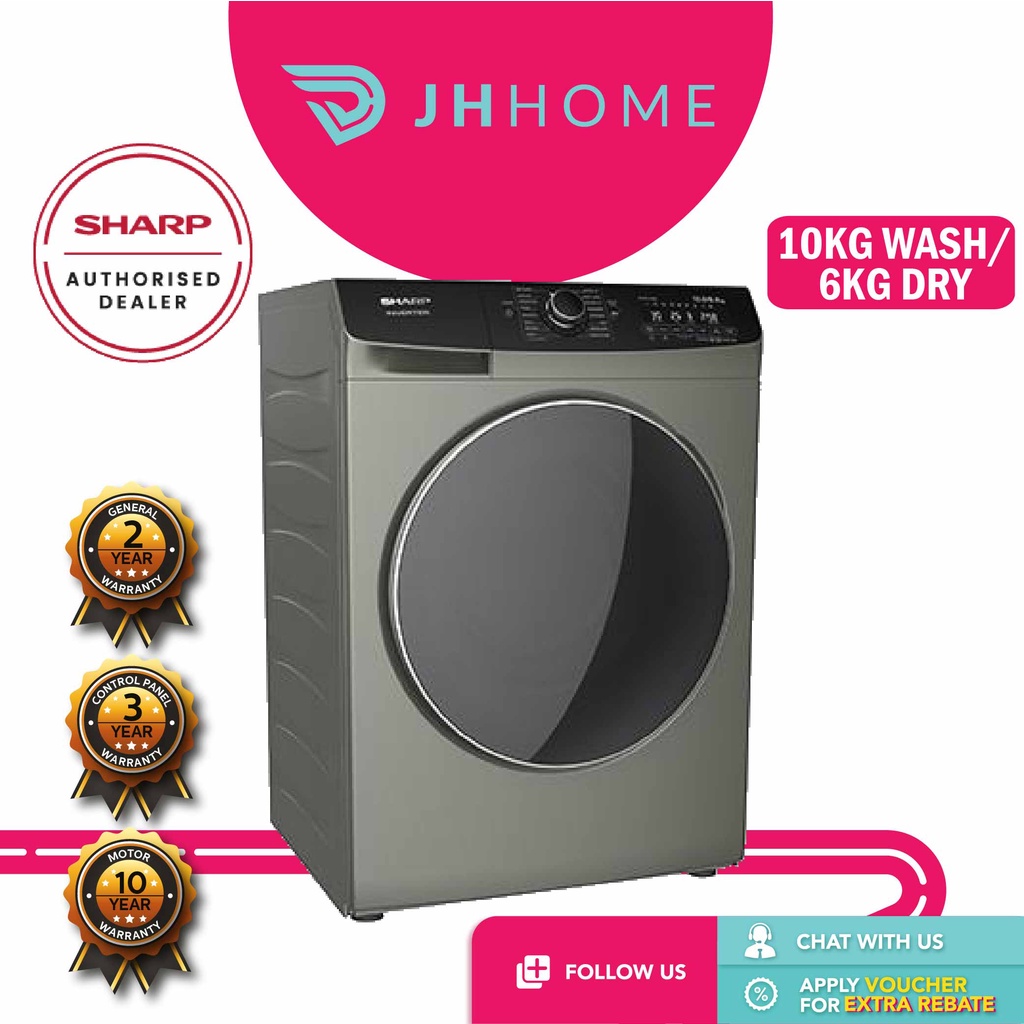 Sharp washing deals machine with dryer