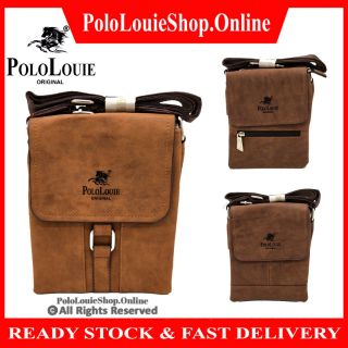 READY STOCKORIGINAL Polo Louie Men Leather Shoulder Messenger Sling Bag