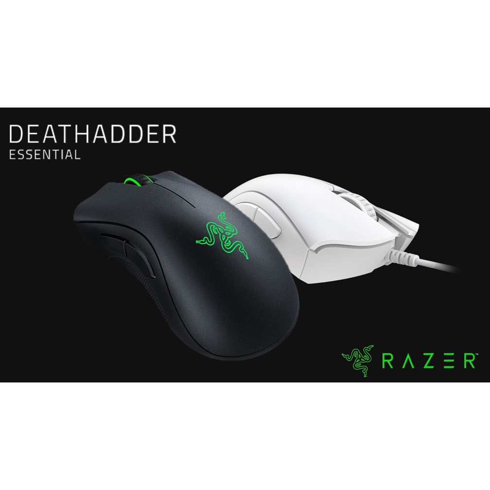 Razer DeathAdder Essential - Essential Gaming Mouse - Black/White PC ...