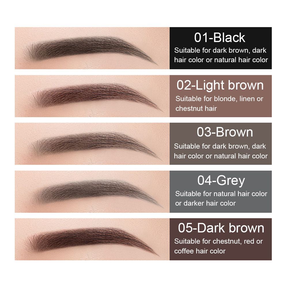 5 Color Double Ended Eyebrow Pencil Waterproof Long Lasting No Blooming ...