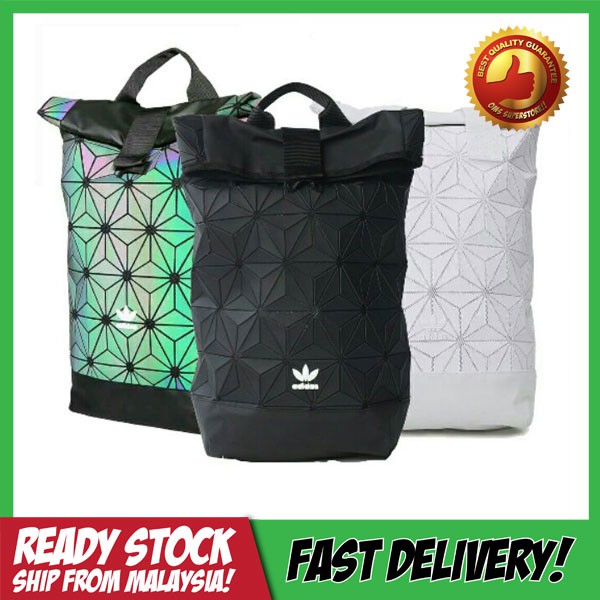 Adidas 3D Roll Top Backpack Travel Sport Fashion Men Women Unisex Bag Shopee Malaysia