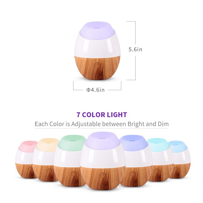 USB Aroma Diffuser Ultrasonic Oval Wood Grain (120ml) | Shopee Malaysia