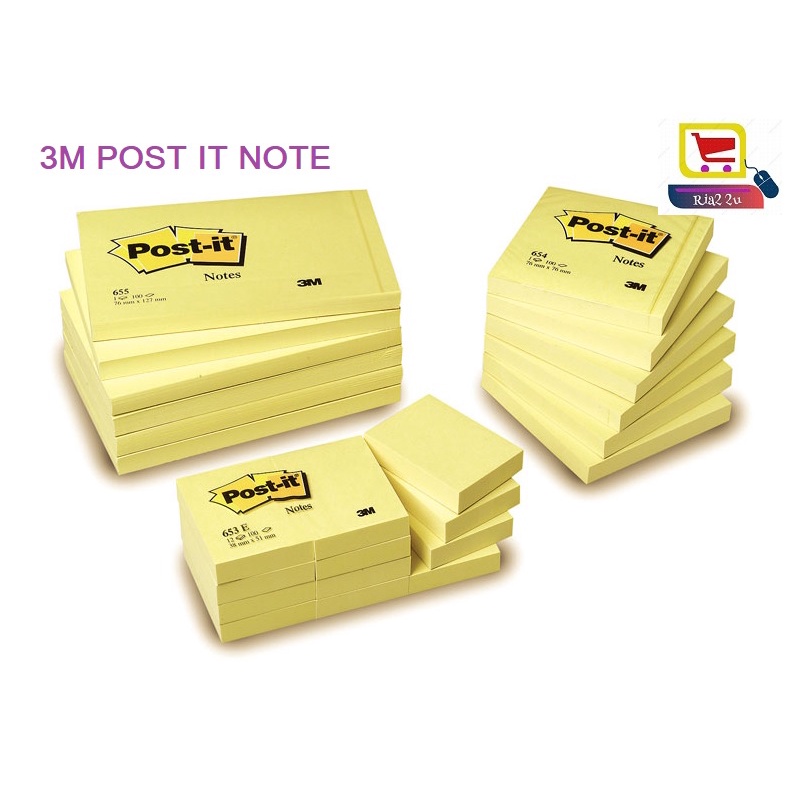 Post-It Mini Notea Sticky Notes, Canary Yellow 1.5X2 In, 12 Pads