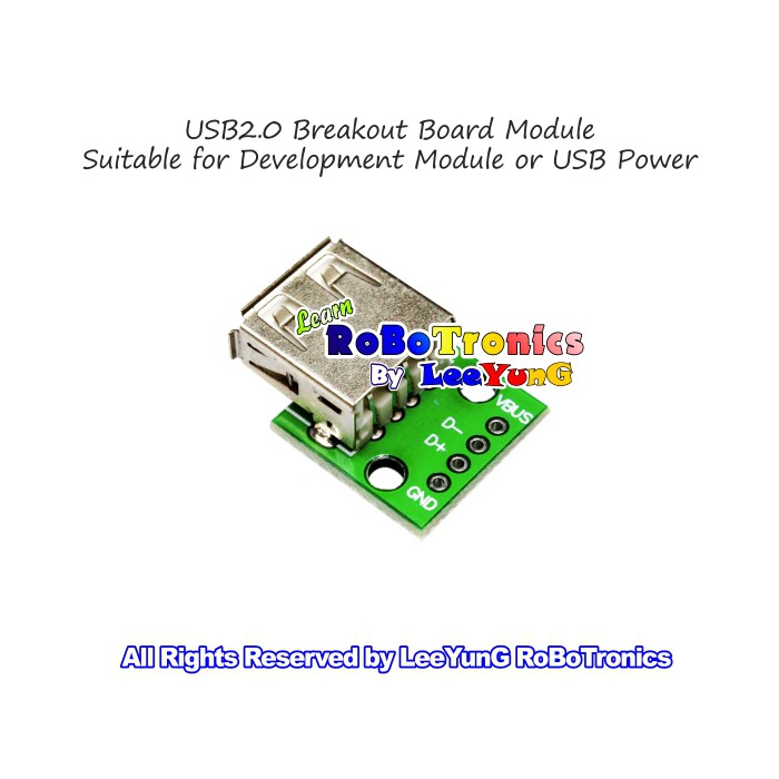Arduino USB 2.0 Female to DIP 4 pins 2.54 mm Adapter Converter Breakout ...