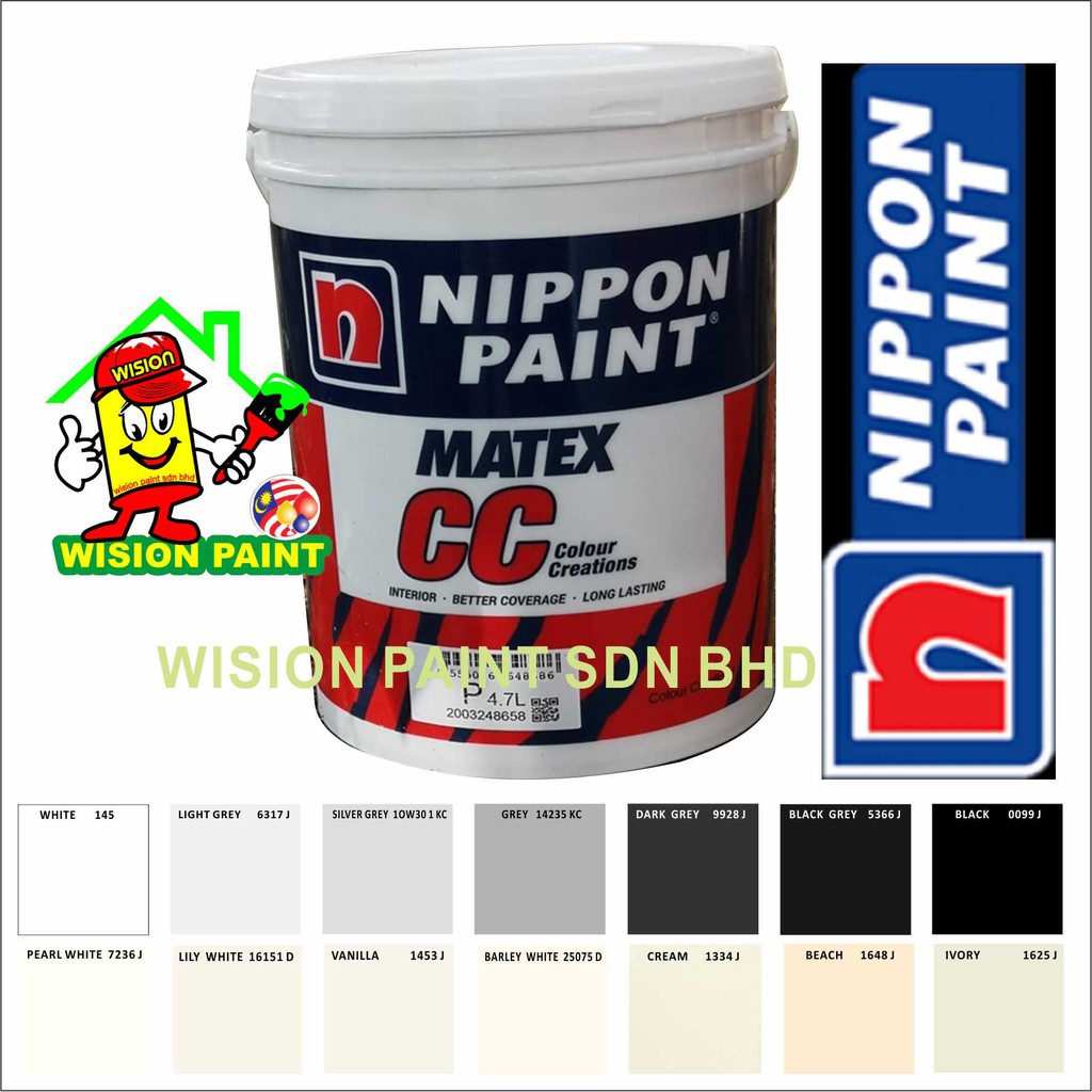 1L NIPPON Paint CC Super Matex Colour Creations Interior Wall Dinding