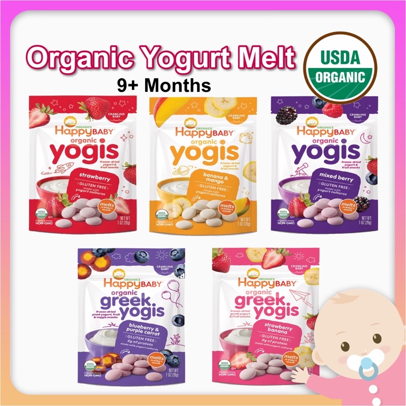 [🇺🇸 USA Baby Food] HAPPY BABY Organic Yogis FreezeDried Yogurt Fruit