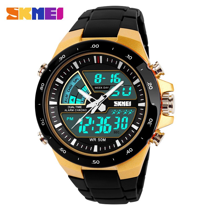 Skmei Original Brand Dual Time Digital Analog 1016 Waterproof Wristwatches Shopee Malaysia