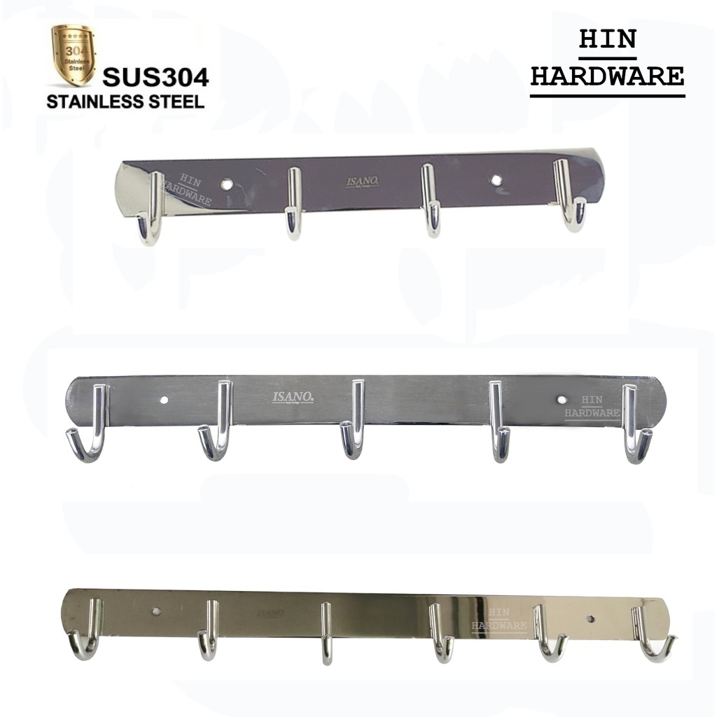 HIN Stainless Steel Hook Bar 4 & 5 & 6 Hooks