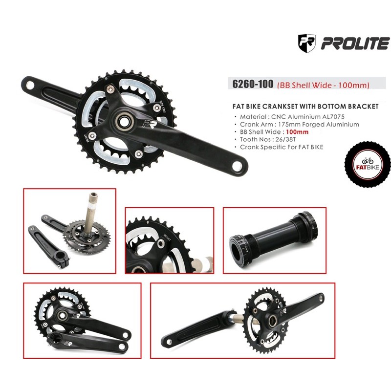 100mm bottom bracket crankset online