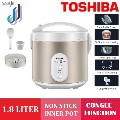 TOSHIBA JAR RICE COOKER WITH CONGEE & STEAMING 3 IN 1 FUNCTION 1.8L RC18JS1NMY Shopee Malaysia