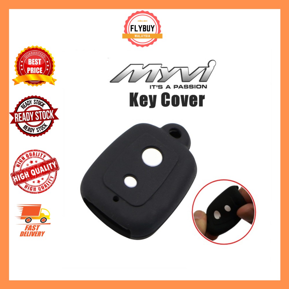 QUALITY Perodua Myvi Alza Viva Kelisa Silicone Remote Case Car Key Case Cover 2 Button