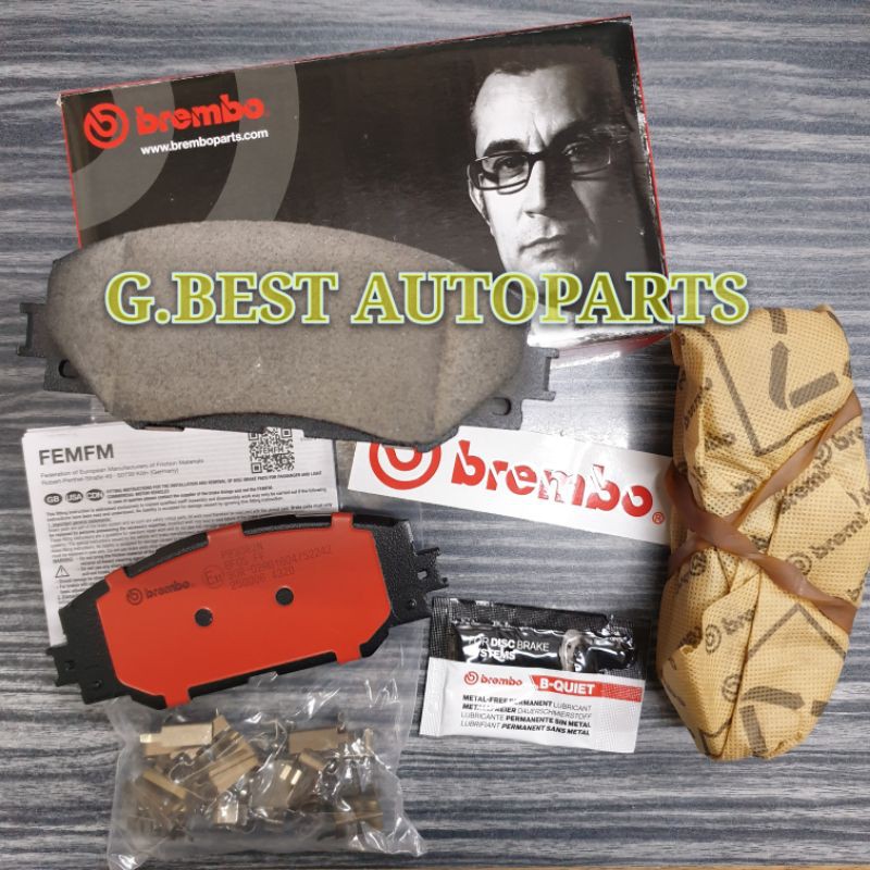 BREMBO NAO RED-SHIM FRONT DISC BRAKE PAD ALTIS 2008-2020 ZZE141