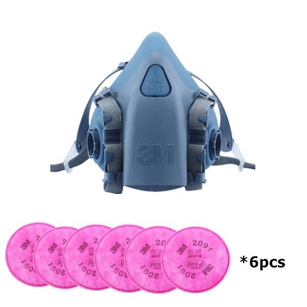 3M mask 7502 2091 P100 Industry Work Mask Silicone Welding Smoke Paint Dust Mask Respirator