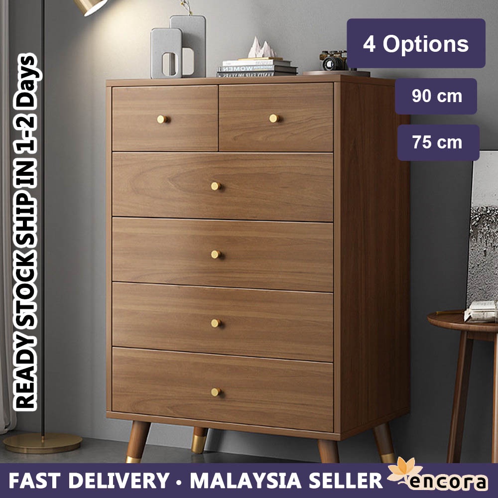 Encora High Density Wooden Board Multi Drawers Cabinet Storage Cupboard ...