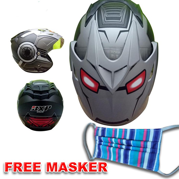 HITAM Marvel IRONMAN Avengers Helmet Glossy Black Helmet | Shopee Malaysia