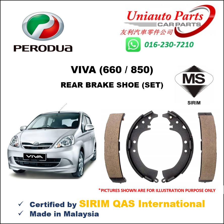 PERODUA VIVA (660cc / 850cc) REAR BRAKE SHOE (SET) | Shopee Malaysia