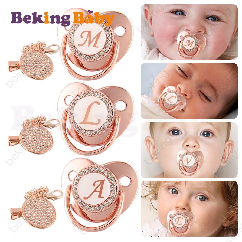 Pink Custom Name Pacifiers Name Initials Baby Pacifier