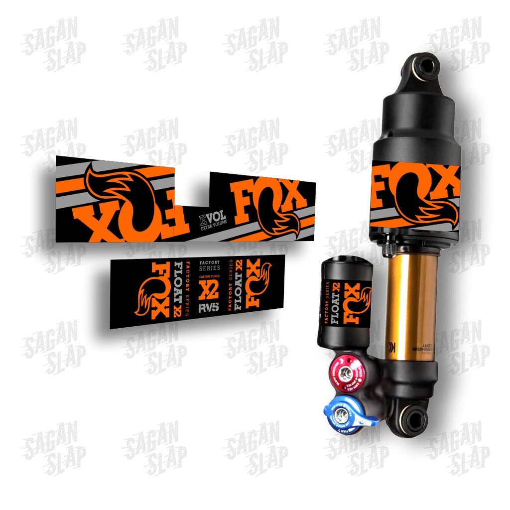 Rear Shock FOX Float Fork Sticker X2 Sticker Decal Rear Fork Mtb ...