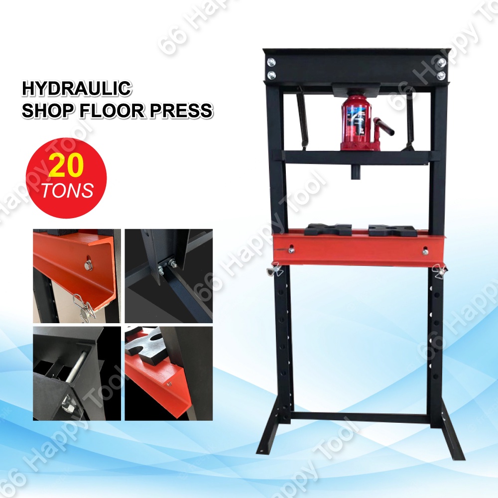 20 Tons Tan Hydraulic Shop Floor Press Large Working Range Heavy Duty ...
