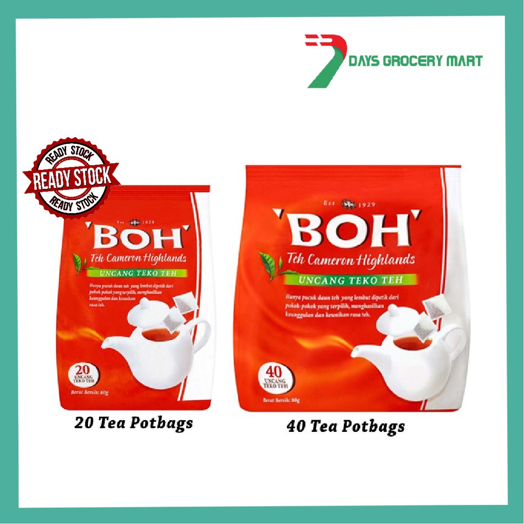 BOH Cameron Highlands Tea Potbags/ Uncang Teko Teh (20's/ 40's ...