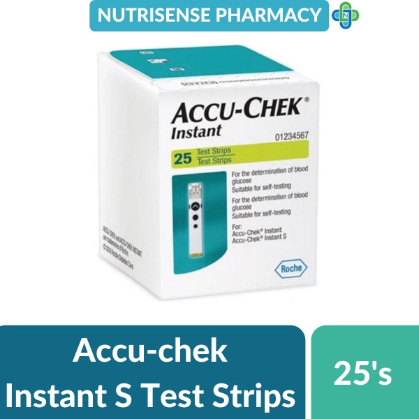 Accu Chek Instant S Blood Glucose Monitor Test Strip 25s | Shopee Malaysia